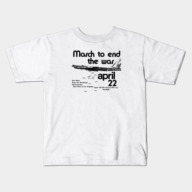 1972 March to End the Vietnam War Kids T-Shirt by historicimage